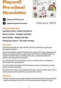 NEWSLETTER February 2015