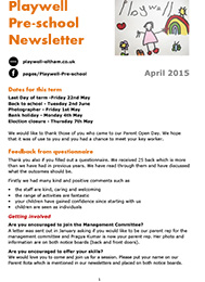 NEWSLETTER April 2015