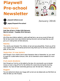 NEWSLETTER January 2016