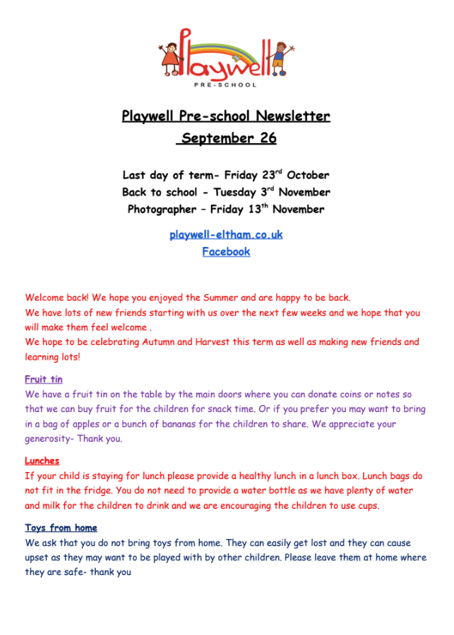September 2026 newsletter front page